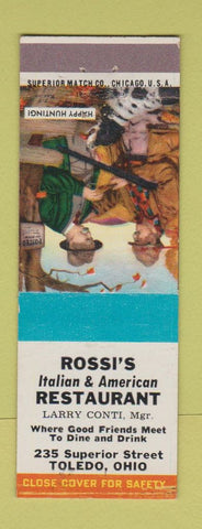 Matchbook Cover - Rossi's Italian Restaurant Toledo OH