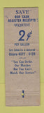 Matchbook Cover - Waggoner's Greasing Place car wash Cicero IL
