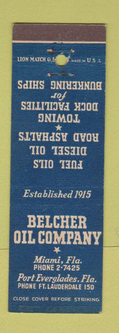 Matchbook Cover - Belcher Oil Company Fort Lauderdale Miami FL