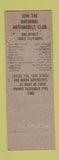 Matchbook Cover - National Automobile Club