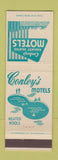 Matchbook Cover - Conley's Motels Pittsburgh Irwin Beaver Valley PA