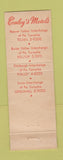 Matchbook Cover - Conley's Motels Pittsburgh Irwin Beaver Valley PA