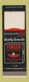 Matchbook Cover - Timken Roller Bearings Canton OH