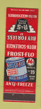 Matchbook Cover - R&S Auto Parts Frost Flo Roth Schlenger NJ Rosco oil