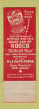 Matchbook Cover - R&S Auto Parts Frost Flo Roth Schlenger NJ Rosco oil