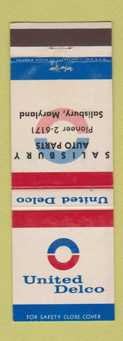 Matchbook Cover - United Delco Salisbury MD