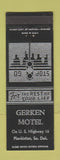 Matchbook Cover - Gerken Motel Plankinton SD