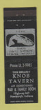 Matchbook Cover - Knob Tavern Newburgh IN