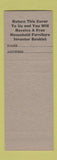 Matchbook Cover - JR Tallman Insurance Taunton MA SAMPLE
