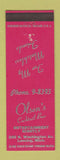 Matchbook Cover - Olsen's Cocktail Bar Lansing MI