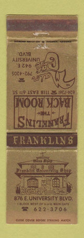 Matchbook Cover - Franklin University Men's Clothes Levis jeans WEAR