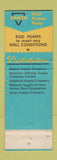 Matchbook Cover - Oilmaster Rod Pumps oil well Supply