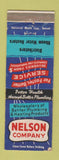 Matchbook Cover - Nelson Company Rheem Water Heaters Detroit Royal Oak MI WORN