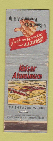 Matchbook Cover - Kaiser Aluminum Trentwood WORN