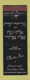 Matchbook Cover - Elberta Inn Vermilion OH