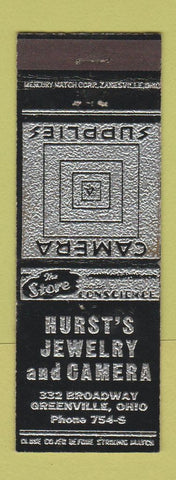 Matchbook Cover - Hurst's Jewelry And Camera Greenville OH