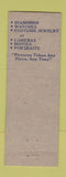 Matchbook Cover - Hurst's Jewelry And Camera Greenville OH