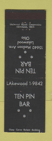 Matchbook Cover - Ten Pin Bar Lakewood OH