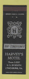 Matchbook Cover - Harvey's Motel Lynchburg VA