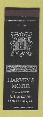 Matchbook Cover - Harvey's Motel Lynchburg VA
