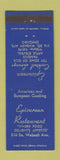Matchbook Cover - Epicurean Cocktail Lounge Restaurant Chicago IL