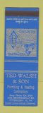 Matchbook Cover - Ted Walsh and Son Plumbing Heating Pittsburgh PA