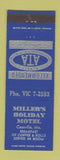 Matchbook Cover - Miller's Holiday Motel Cassville MO