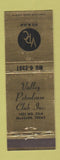 Matchbook Cover - Valley Petroleum Club McAllen TX