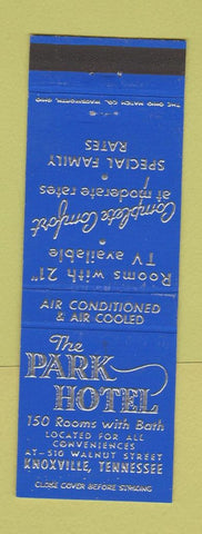 Matchbook Cover - Park Hotel Knoxville TN