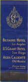 Matchbook Cover - Hotels Los Angeles CA San Diego Old Mexico