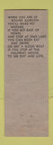 Matchbook Cover - Stevens Halfway House Gordon WI