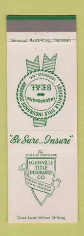 Matchbook Cover - Louisville Title Insurance Company KY