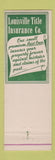 Matchbook Cover - Louisville Title Insurance Company KY