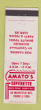 Matchbook Cover - Amato's Superette Restaurant