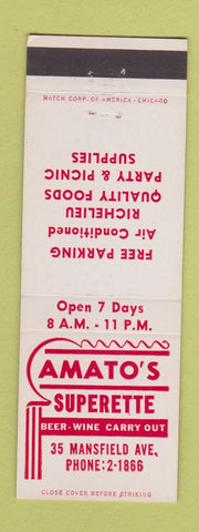 Matchbook Cover - Amato's Superette Restaurant