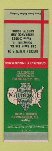 Matchbook Cover - Dwight O'Keefe Springfield IL Insurance