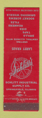 Matchbook Cover - Schlitt's Industrial Supply Springfield IL