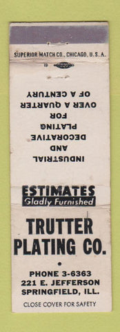 Matchbook Cover - Trutter Plating Springfield IL WEAR