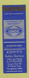 Matchbook Cover - Kenny's Sohio oil gas Youngstown OH
