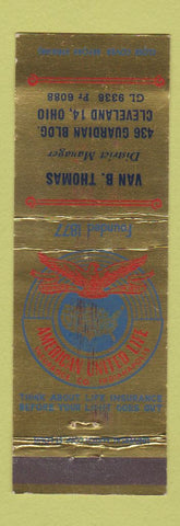 Matchbook Cover - American United Insurance Van Thomas Cleveland OH