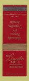 Matchbook Cover - Hotel Lincoln Indianapolis IN