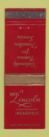 Matchbook Cover - Hotel Lincoln Indianapolis IN