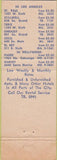 Matchbook Cover - Consolidated Hotels Los Angeles CA