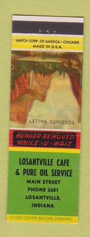 Matchbook Cover - Losantville Cafe Pure oil gas IN