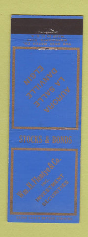 Matchbook Cover - William Flentye Investments Aurora LaSalle Danville Elgin IL