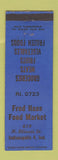 Matchbook Cover - Fred Haas Food Market Grocery Indianapolis IN WEAR