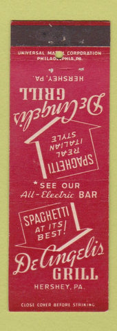 Matchbook Cover - De Angelis Grill Hershey PA