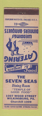 Matchbook Cover - Seven Seas Restaurant Wilkinsburg PA