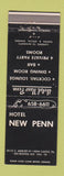 Matchbook Cover - Hotel New Penn New Castle PA