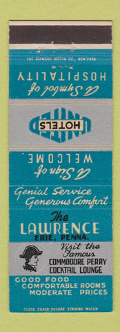 Matchbook Cover - Lawrence Hotel Erie PA
